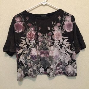 Topshop Crop Top in floral print